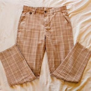 1 Pc. Men's Tan Plaid Chino Pants